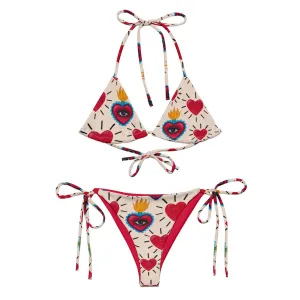 ♻️ Hearts recycled string bikini