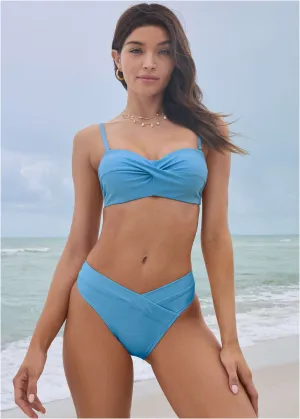 Amalfi Bandeau Bikini Top - Azure Blue