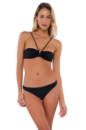B Swim Black Baja Rib Anisa Top