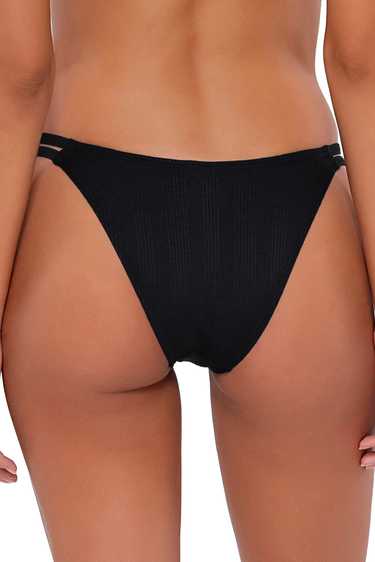 B Swim Black Baja Rib Bella Bottom