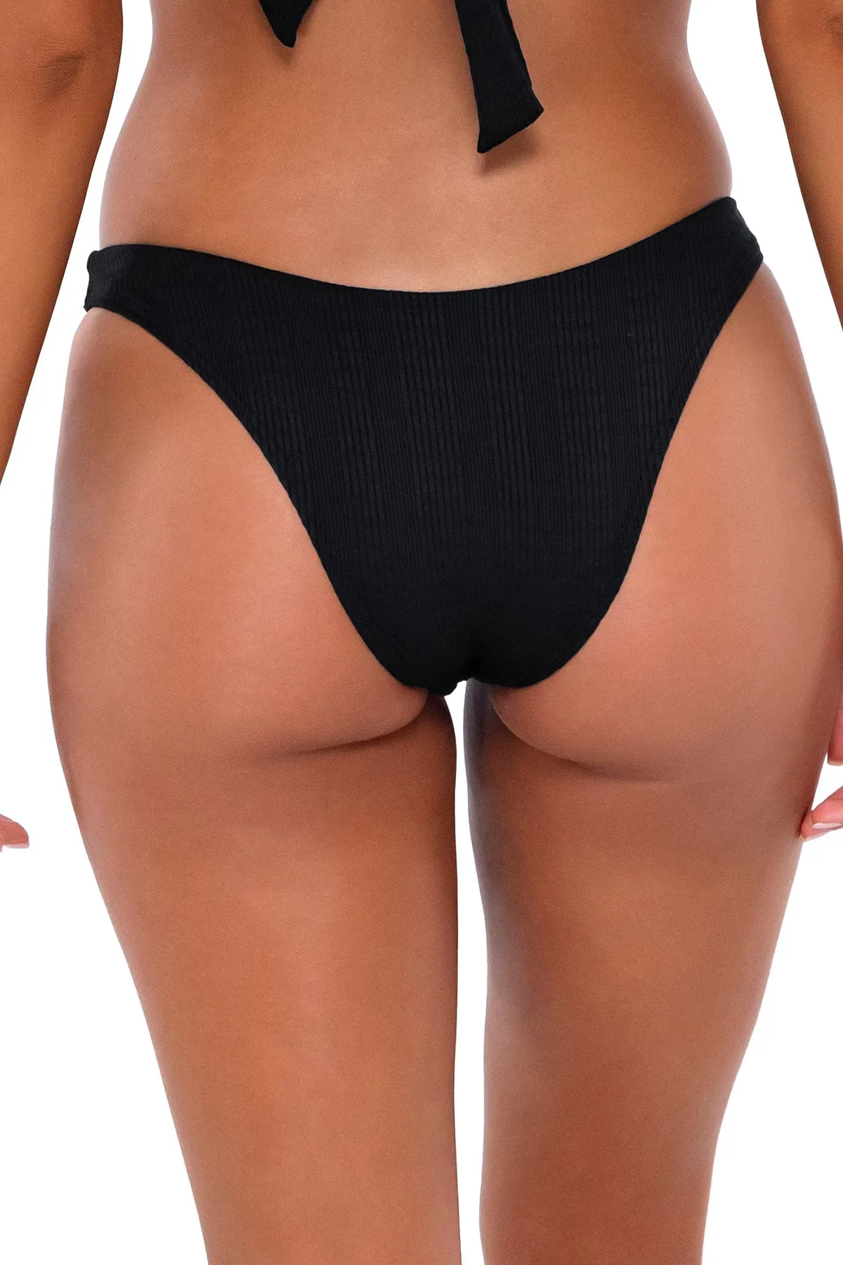B Swim Black Baja Rib Maddie Bottom