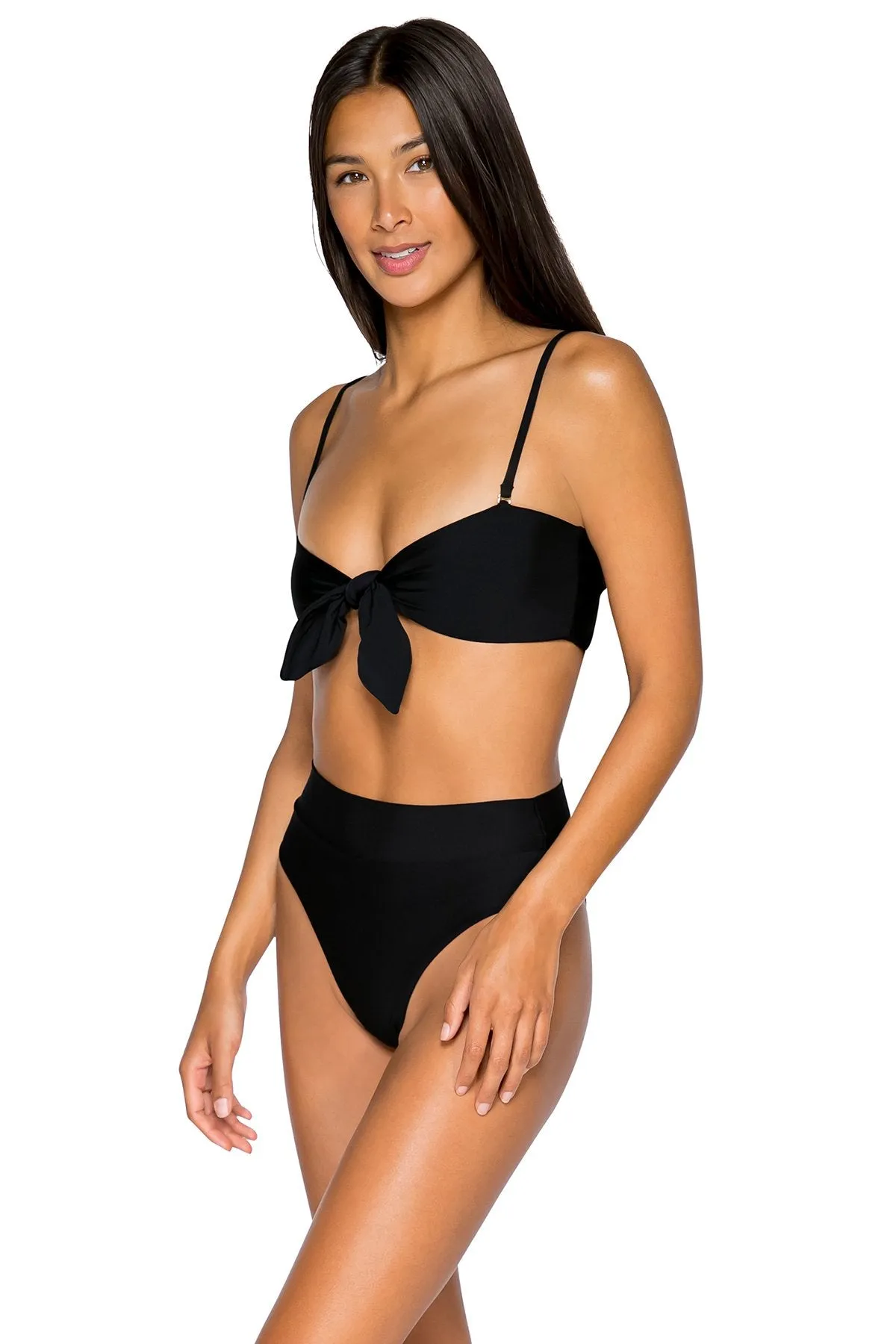 B Swim Black Out Cove Hi-Waist Bottom