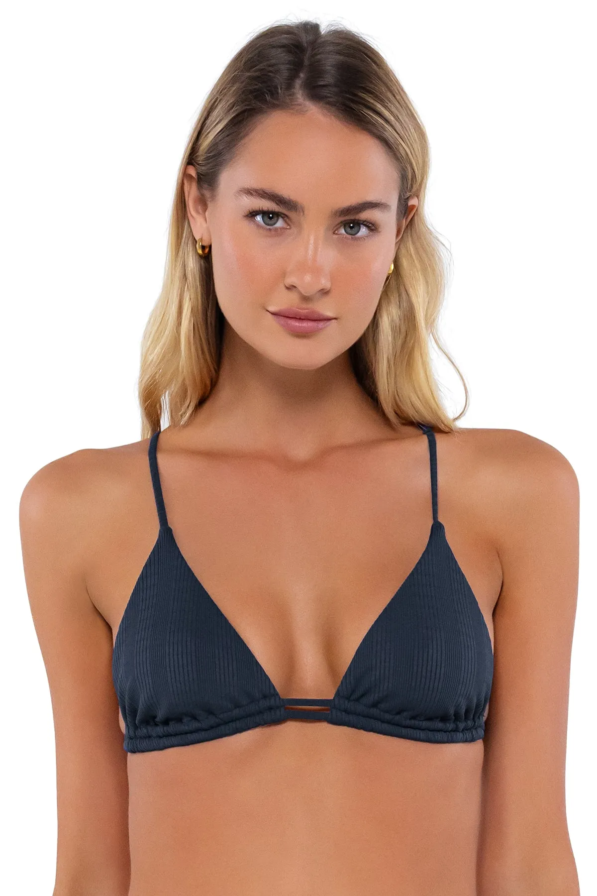 B Swim Navy Baja Rib Kameryn Top