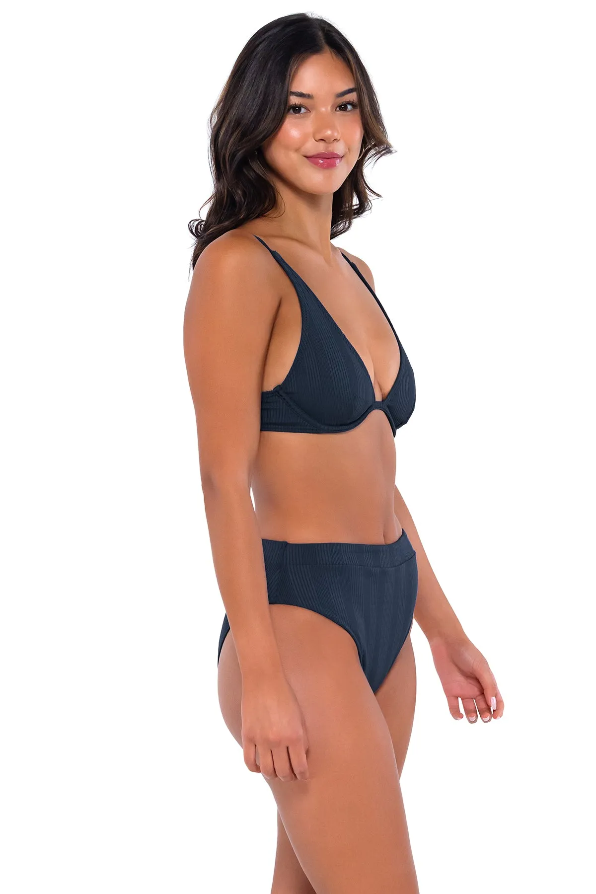 B Swim Navy Baja Rib Margot Bottom