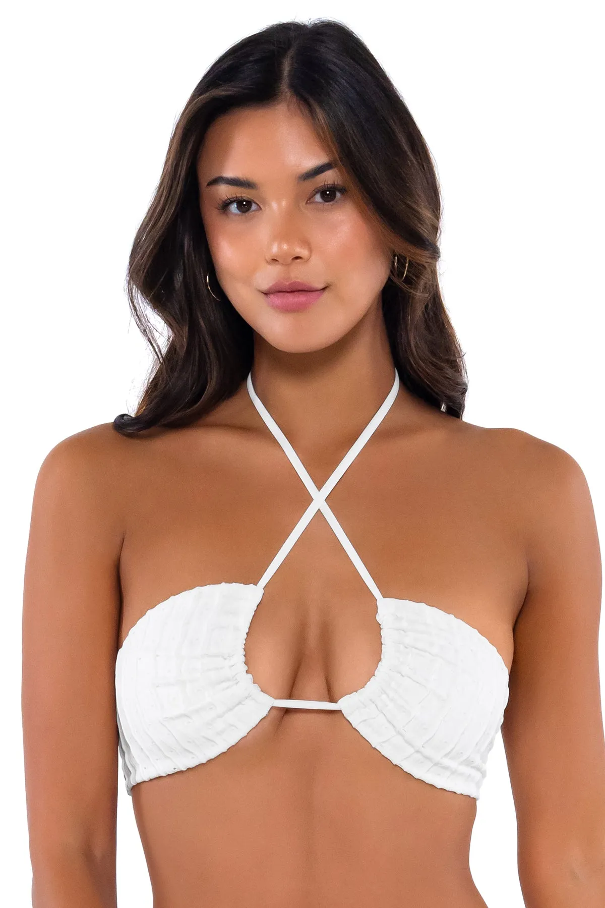 B Swim Sea Salt Eyelet Sasha Top