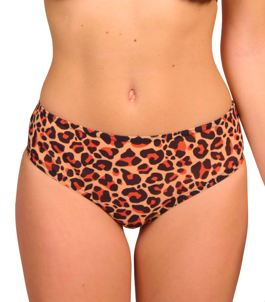 Cheetah Tan Through High Waisted Bikini Brief