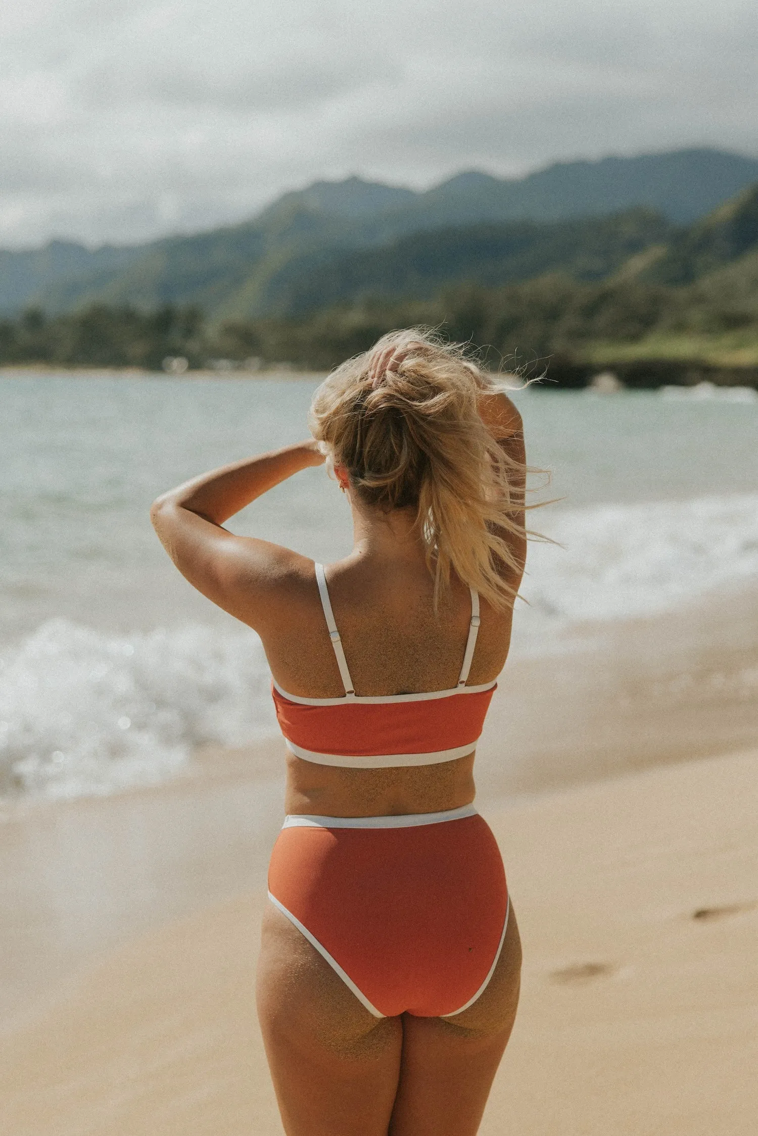 Coral High-Waisted Bottoms