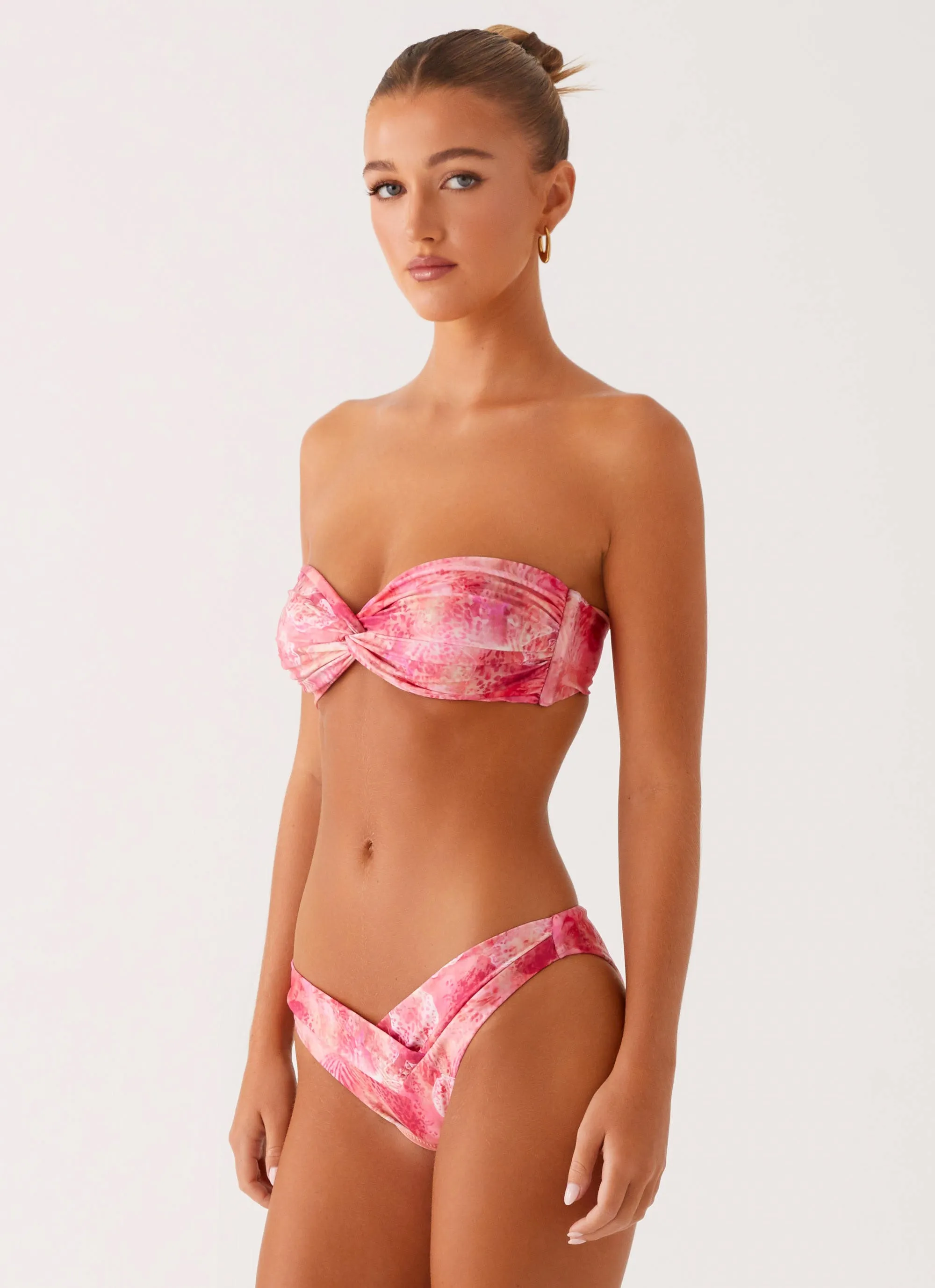 Delta Bandeau Bikini Top - Flamingo Fling
