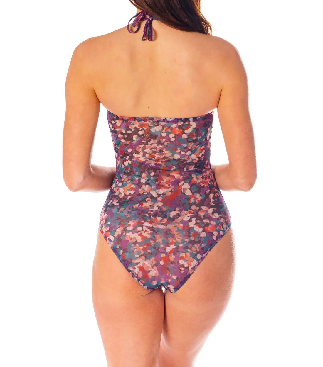 Elba Tan Through Tube Swimsuit