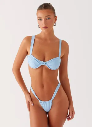 Gala Underwire Bikini Top - Sky Blue