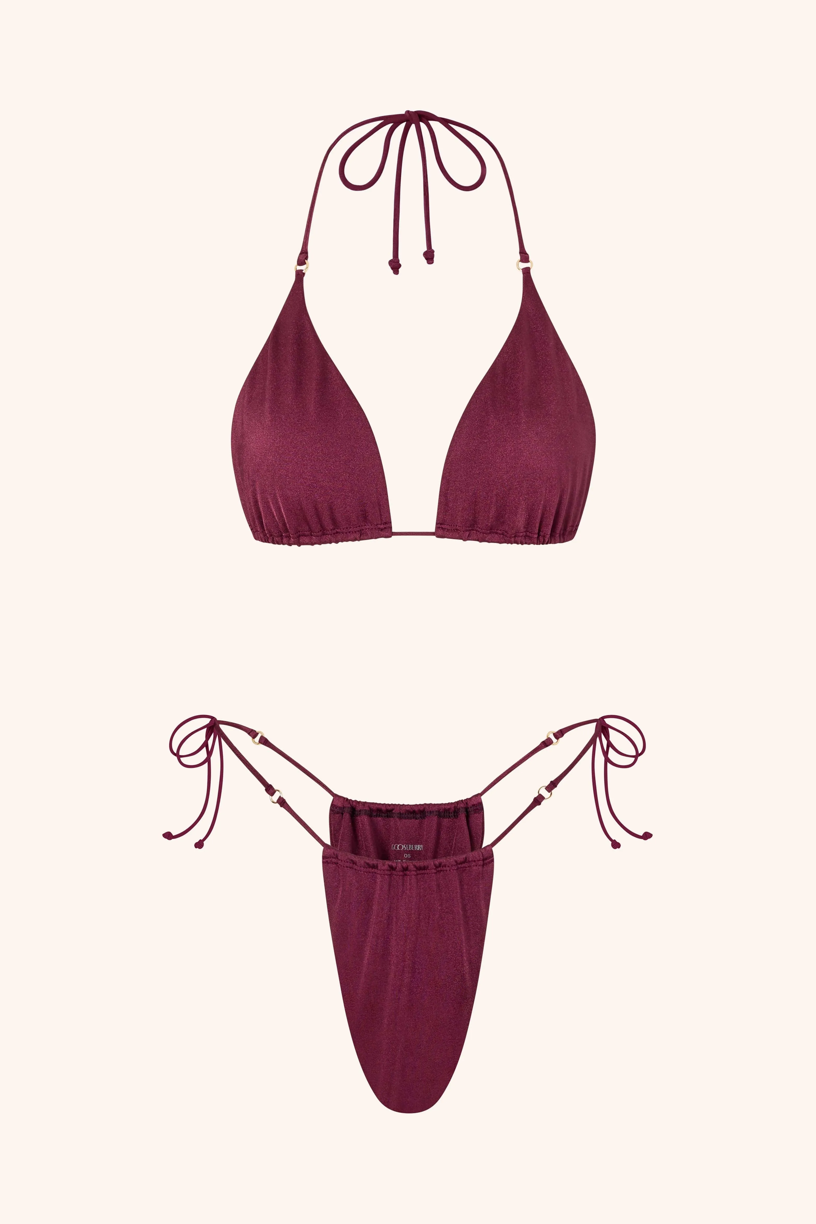 Halterneck Triangle Plum