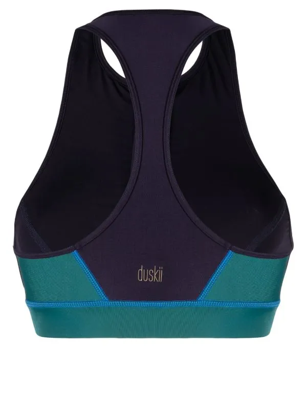 HIGH NECK RACER TOP | NAVY & GREEN