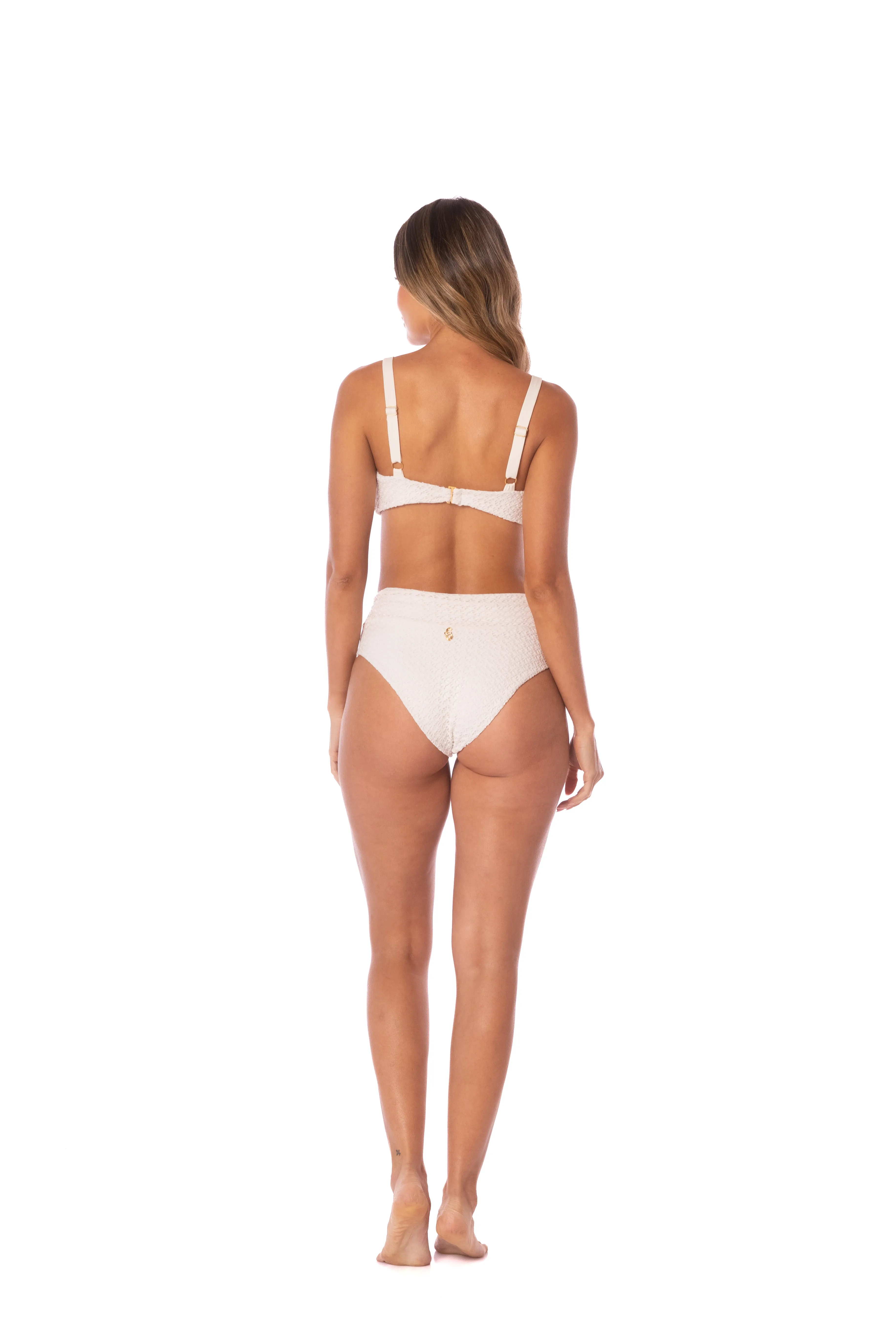 I'm White Mesh Sporty Bikini Top