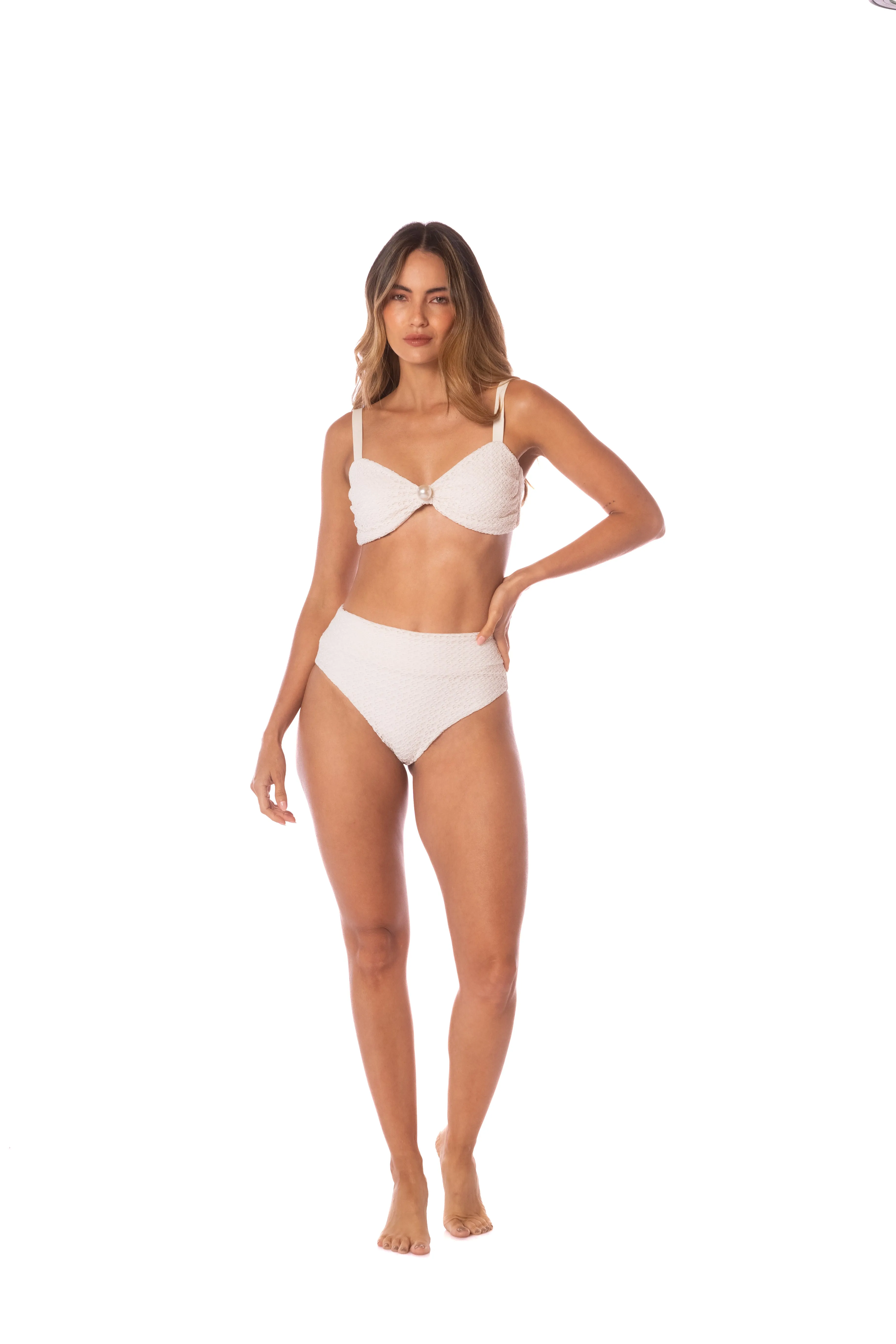 I'm White Mesh Sporty Bikini Top