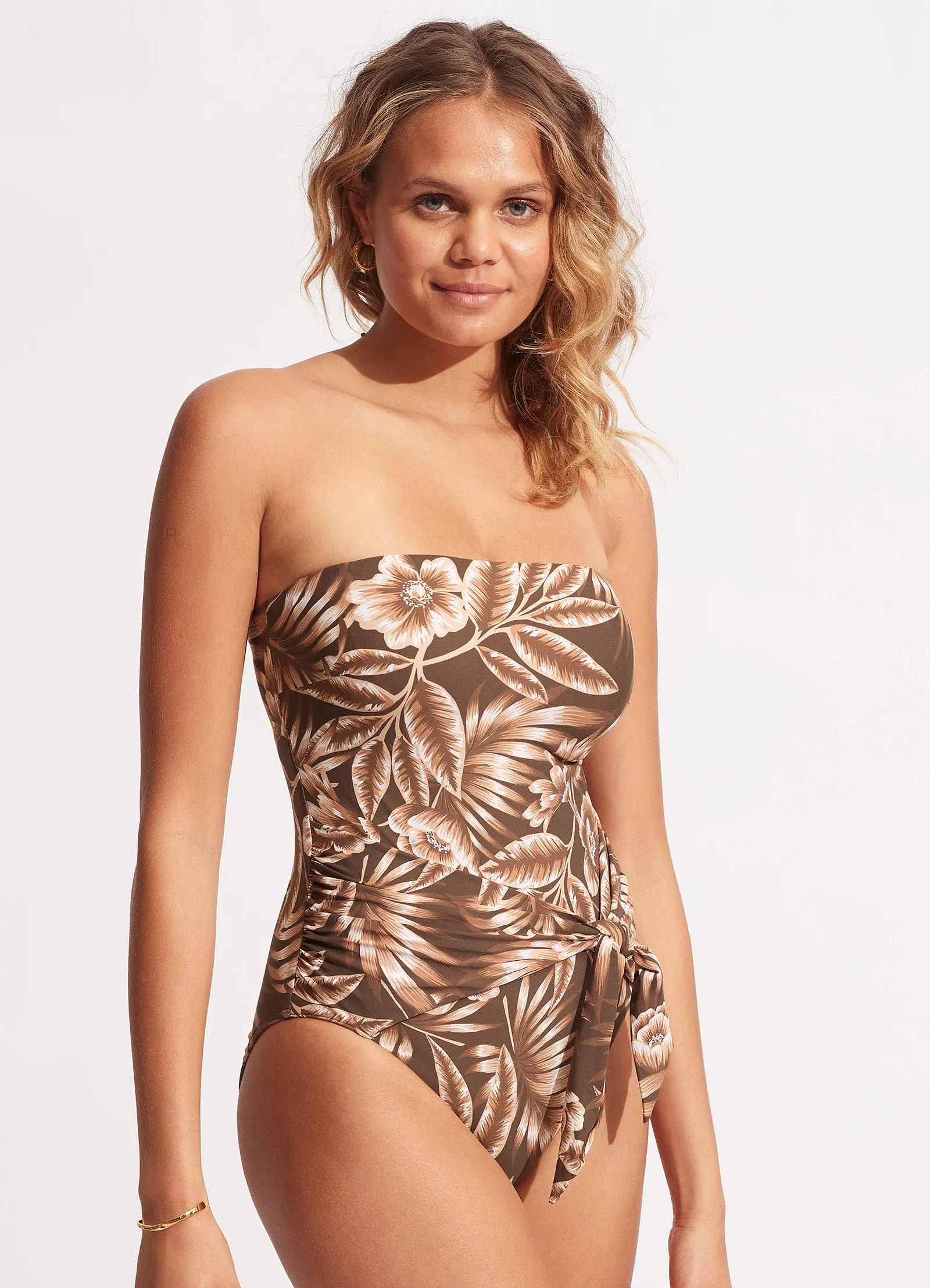 Island In The Sun DD Bandeau One Piece - Tiramisu