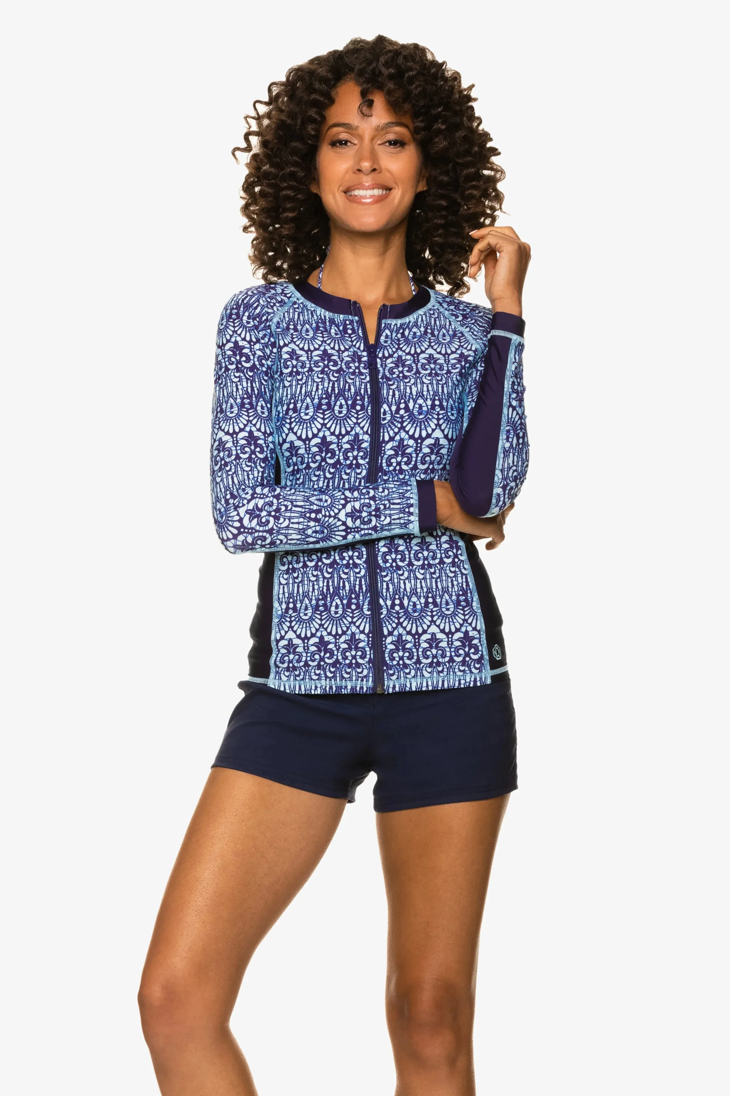 Island Rash Guard Upf 50   |  Island Batik Navy
