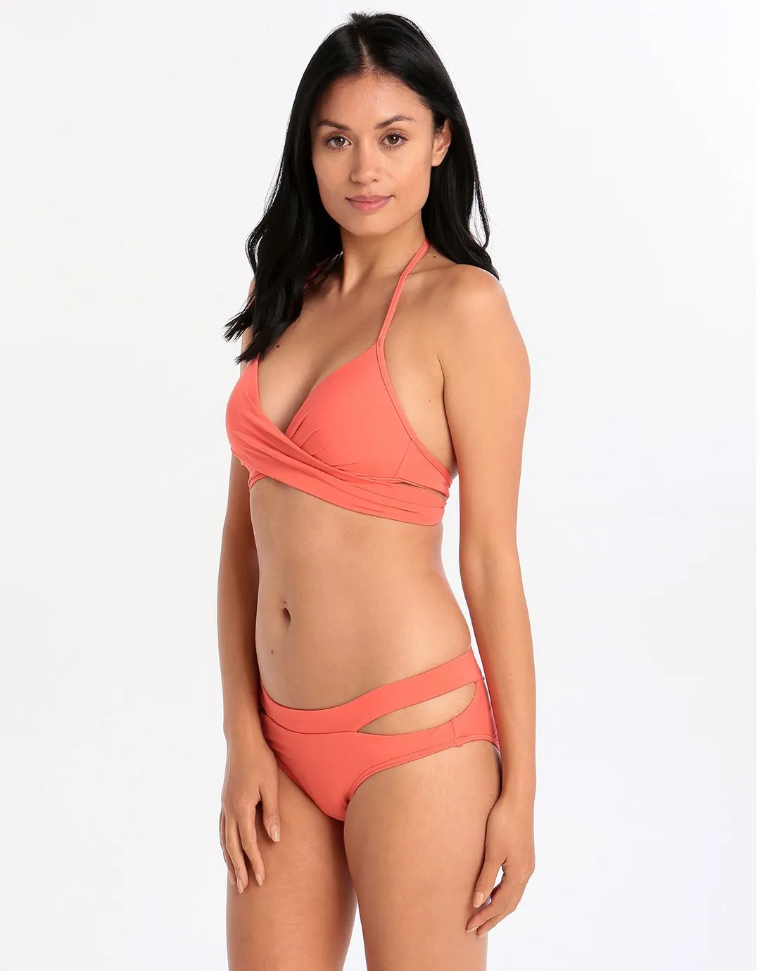 Jetset Banded Regular Side Split Pant - Coral