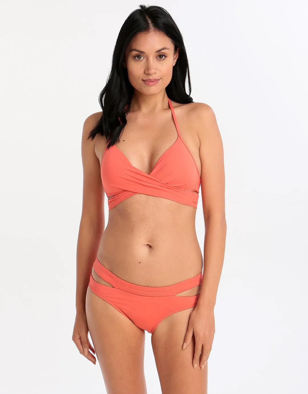Jetset Banded Regular Side Split Pant - Coral
