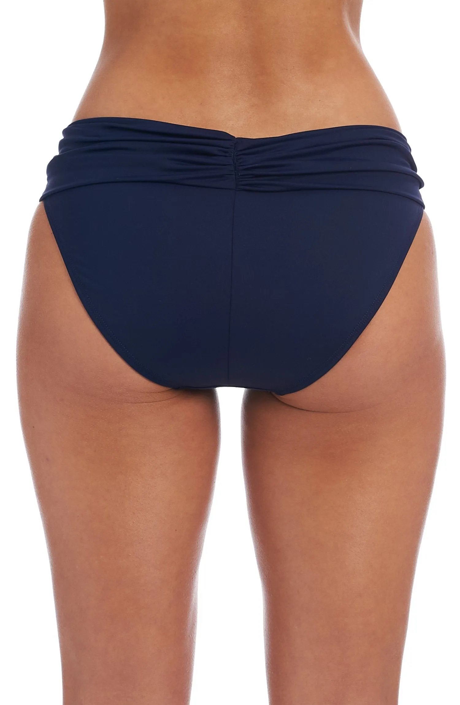 La Blanca Indigo Shirred Band Hipster Bottom