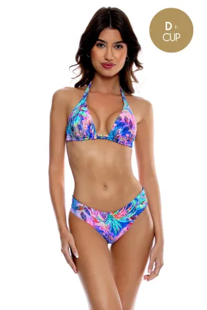 Luli Fama Jungle Fever Triangle Halter Top