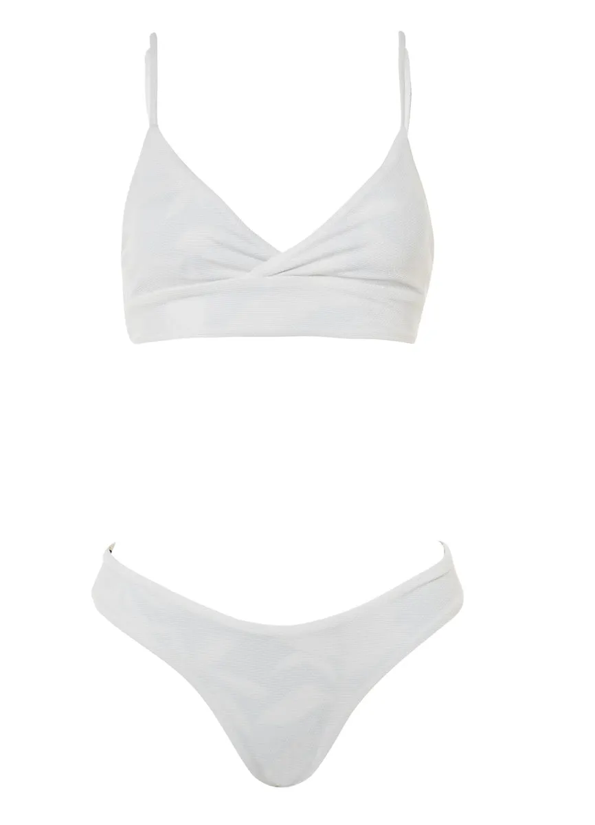 Maaji Antique White Valery Double V Bikini Bottom