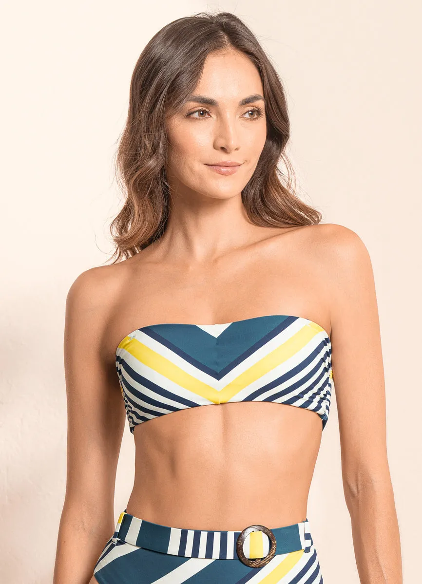 Maaji Barcode Tiffany Strapless Bandeau Bikini Top