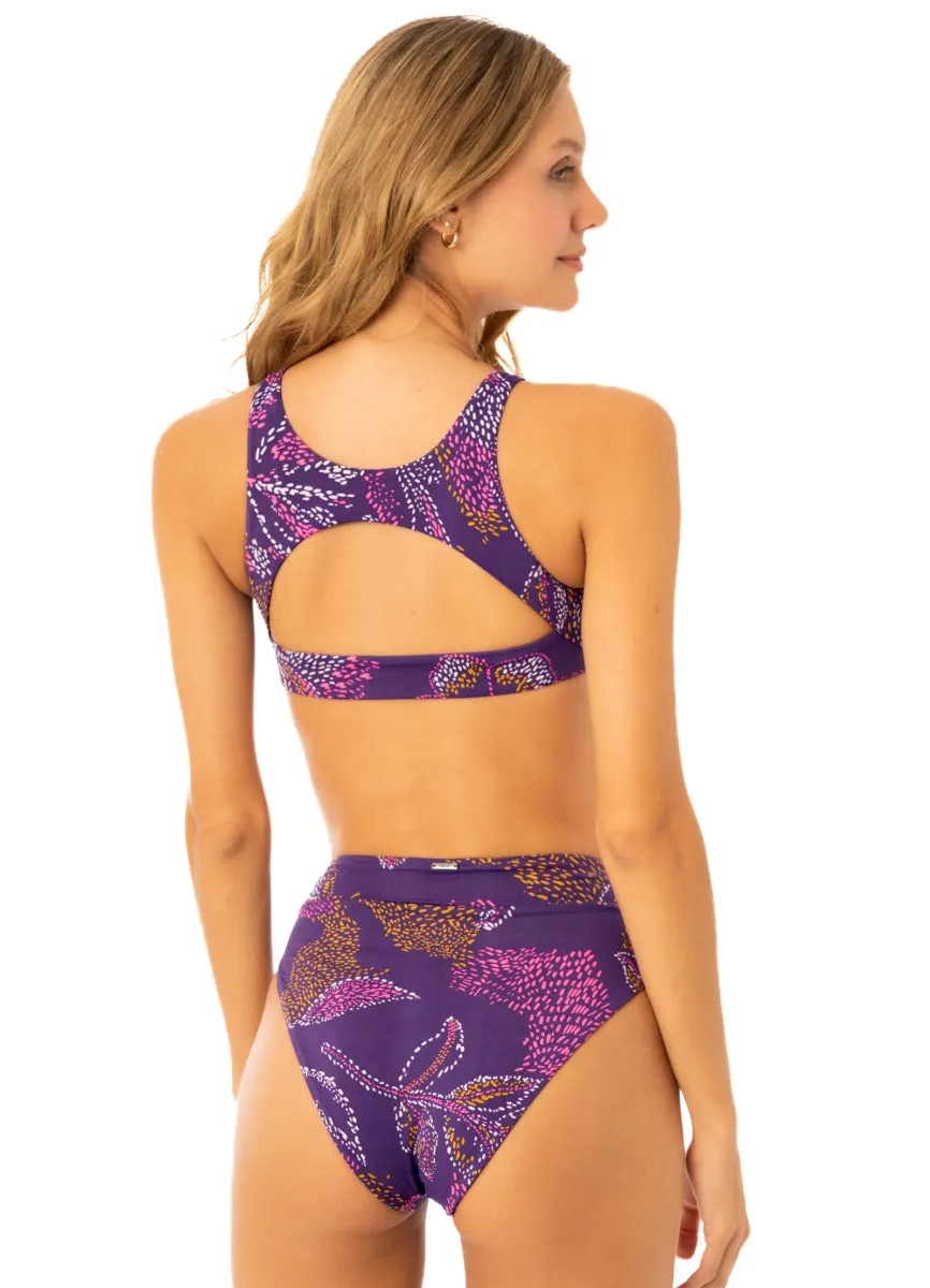Maaji Batik Floral Suzy Q High Rise/High Leg Bikini Bottom