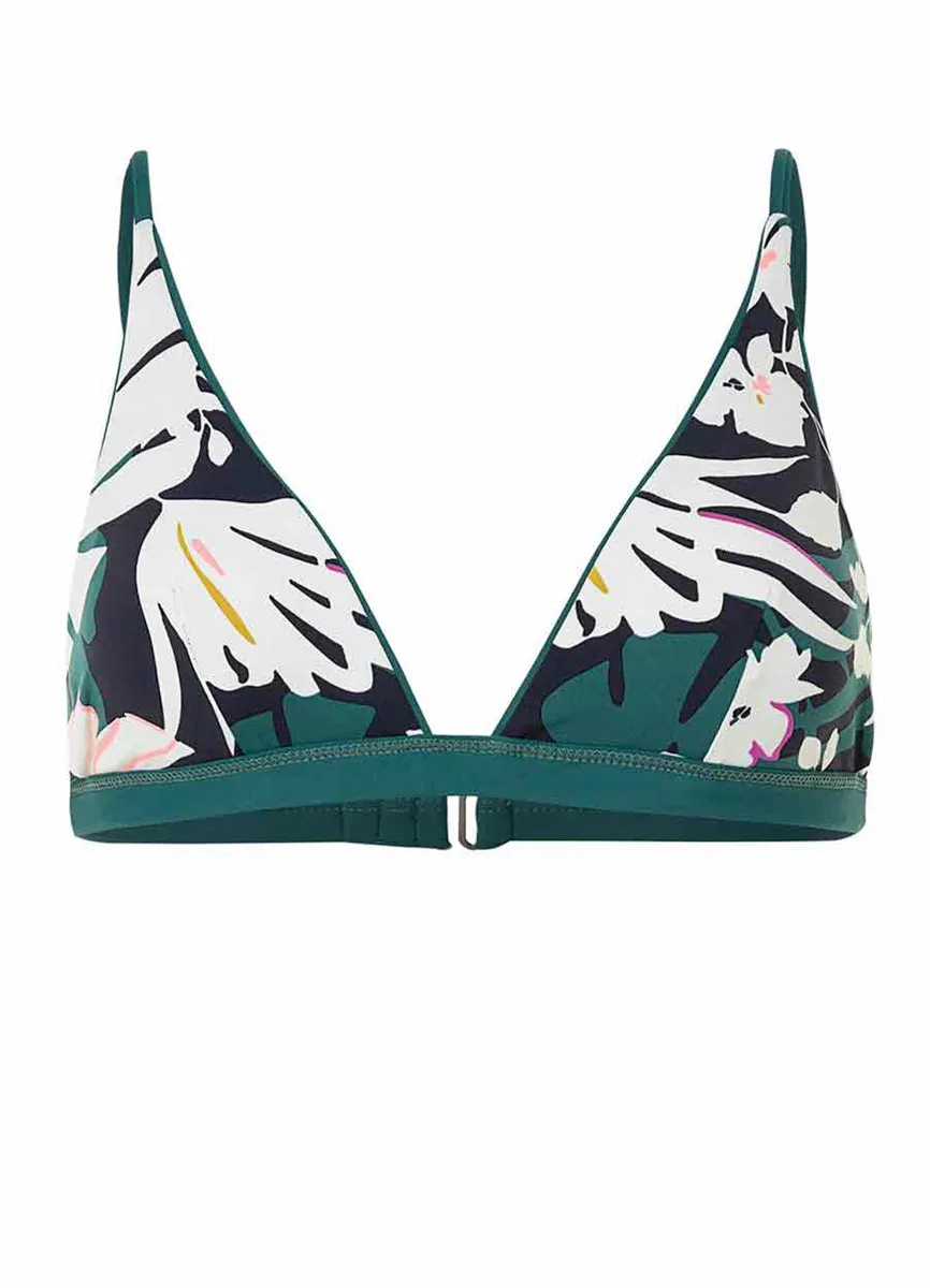 Maaji Brunswick Green Ivy Fixed Triangle Bikini Top
