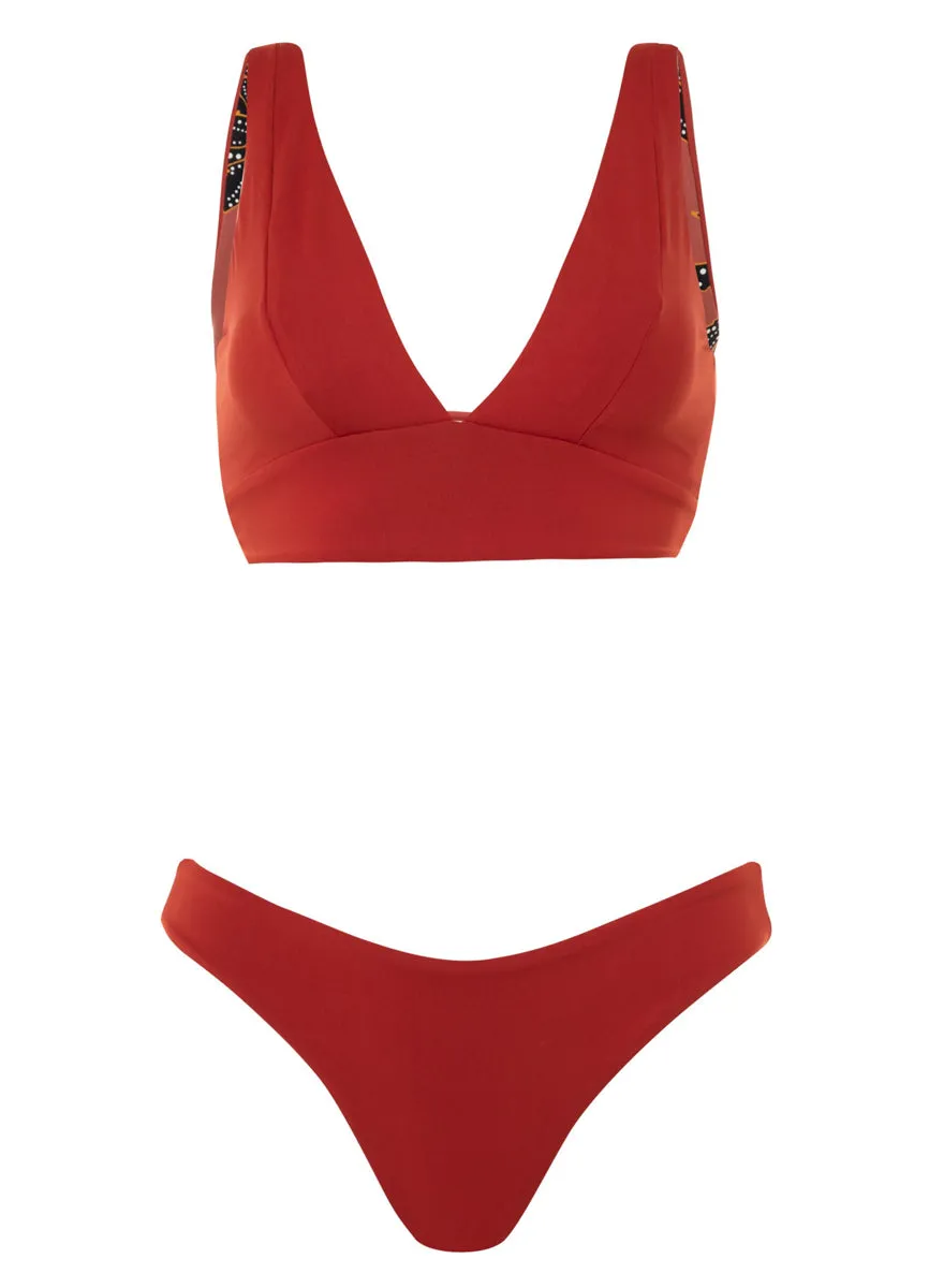 Maaji Burgundy Sublimity Classic Bikini Bottom