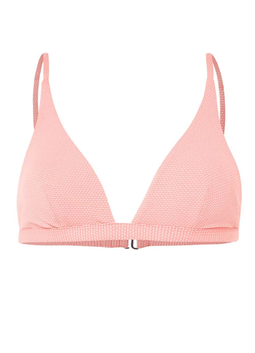 Maaji Coral Salmon Ivy Fixed Triangle Bikini Top