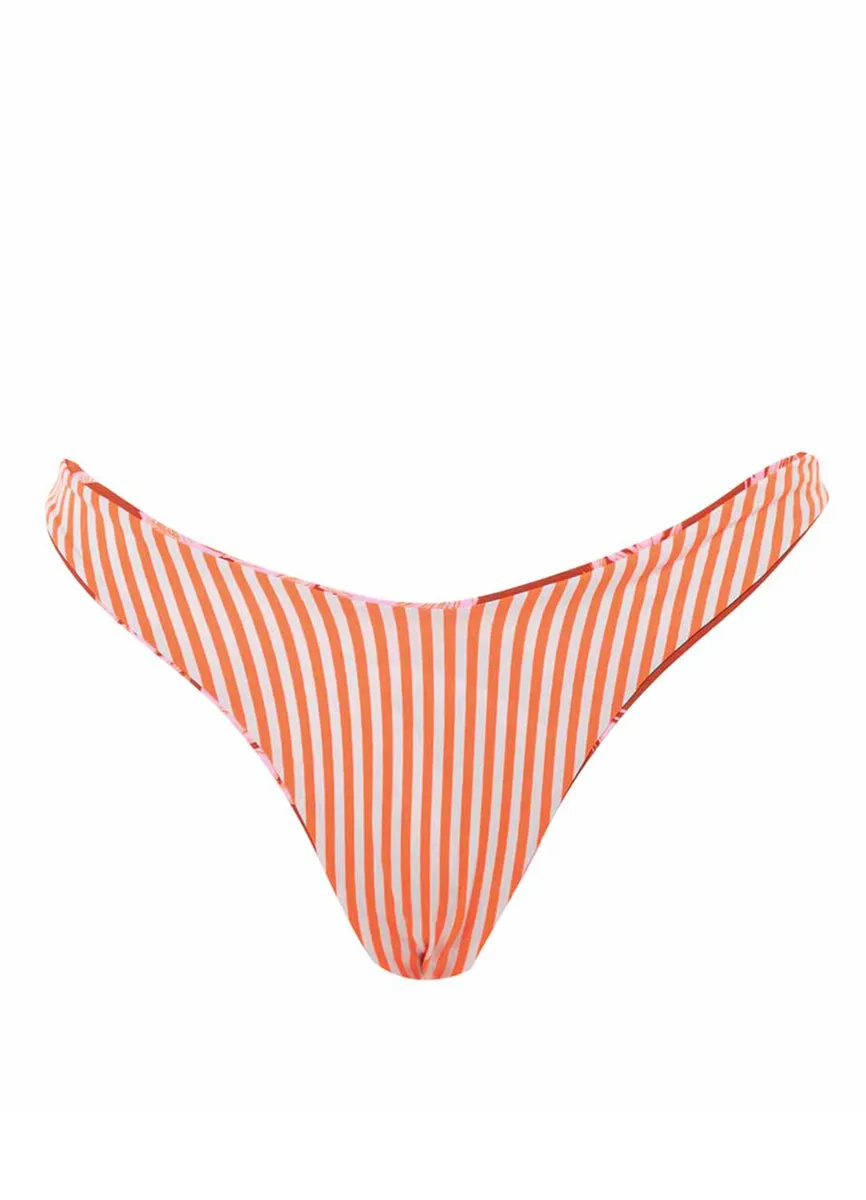 Maaji Darkred Palms Splendour High Leg Bikini Bottom