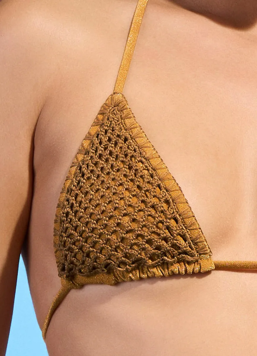 Maaji Honey Gold Balmy Sliding Triangle Bikini Top