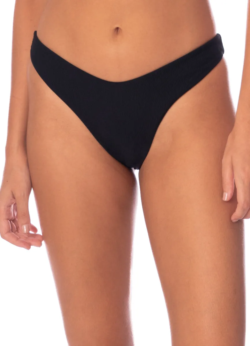 Maaji Jade Black Splendour Regular Rise Thin Side Bikini Bottom