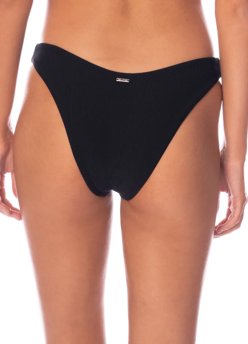 Maaji Jade Black Splendour Regular Rise Thin Side Bikini Bottom