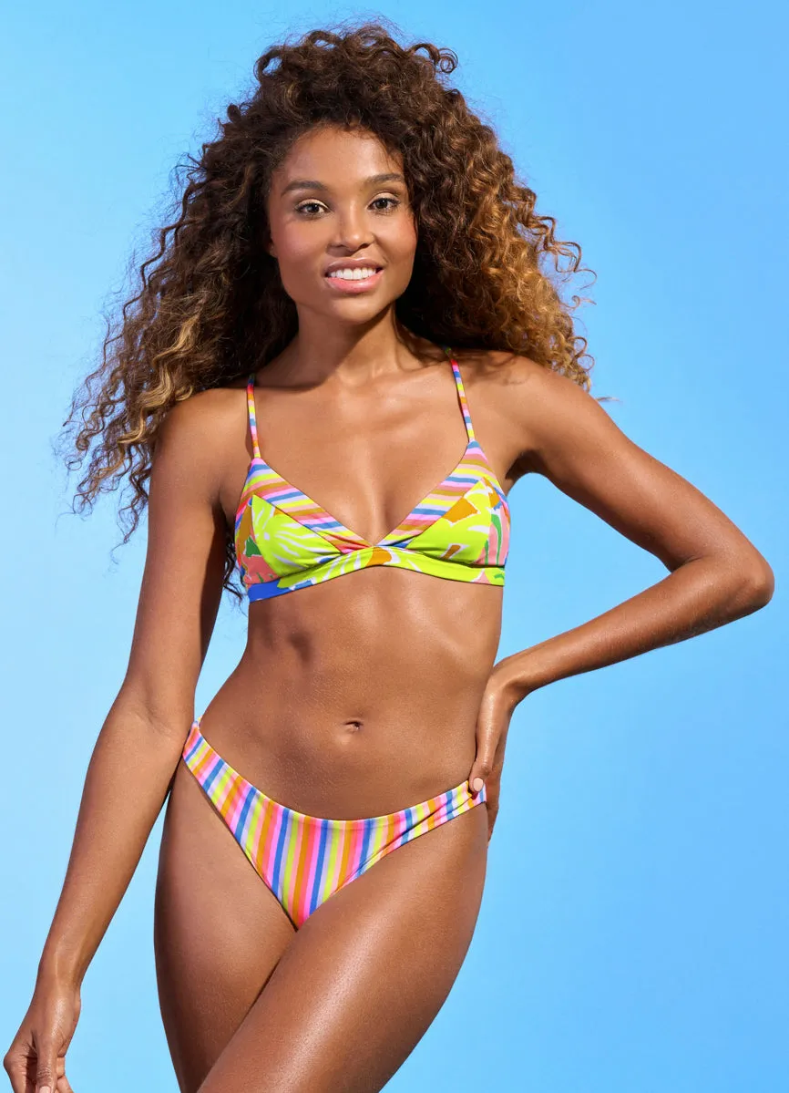 Maaji Rainbow Stripe Flirt Thin Side Bikini Bottom