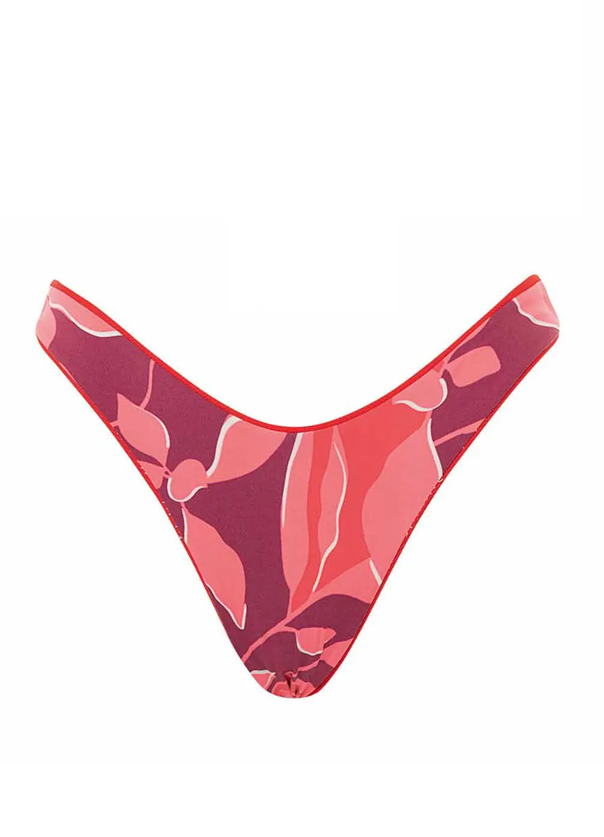 Maaji Scarlet Red Splendour High Leg Bikini Bottom