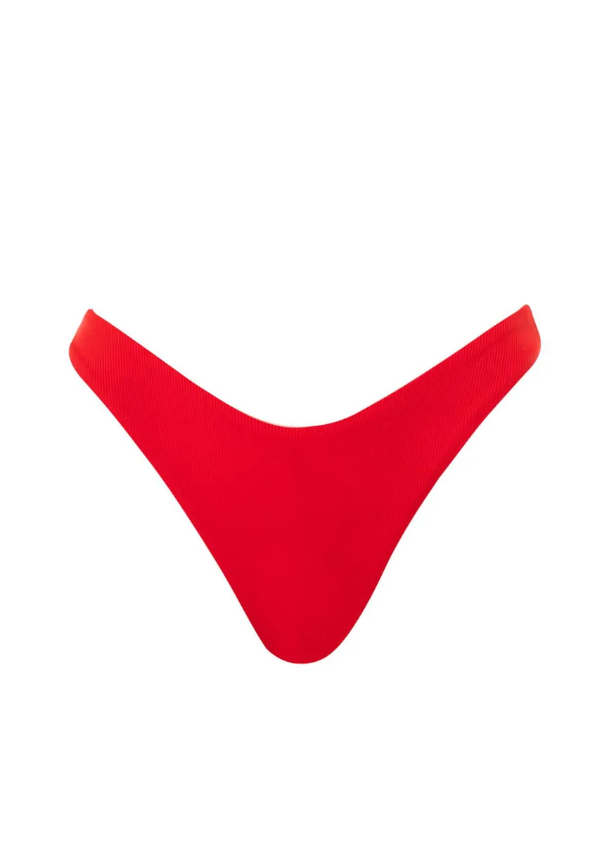 Maaji Scarlet Red Splendour High Leg Bikini Bottom