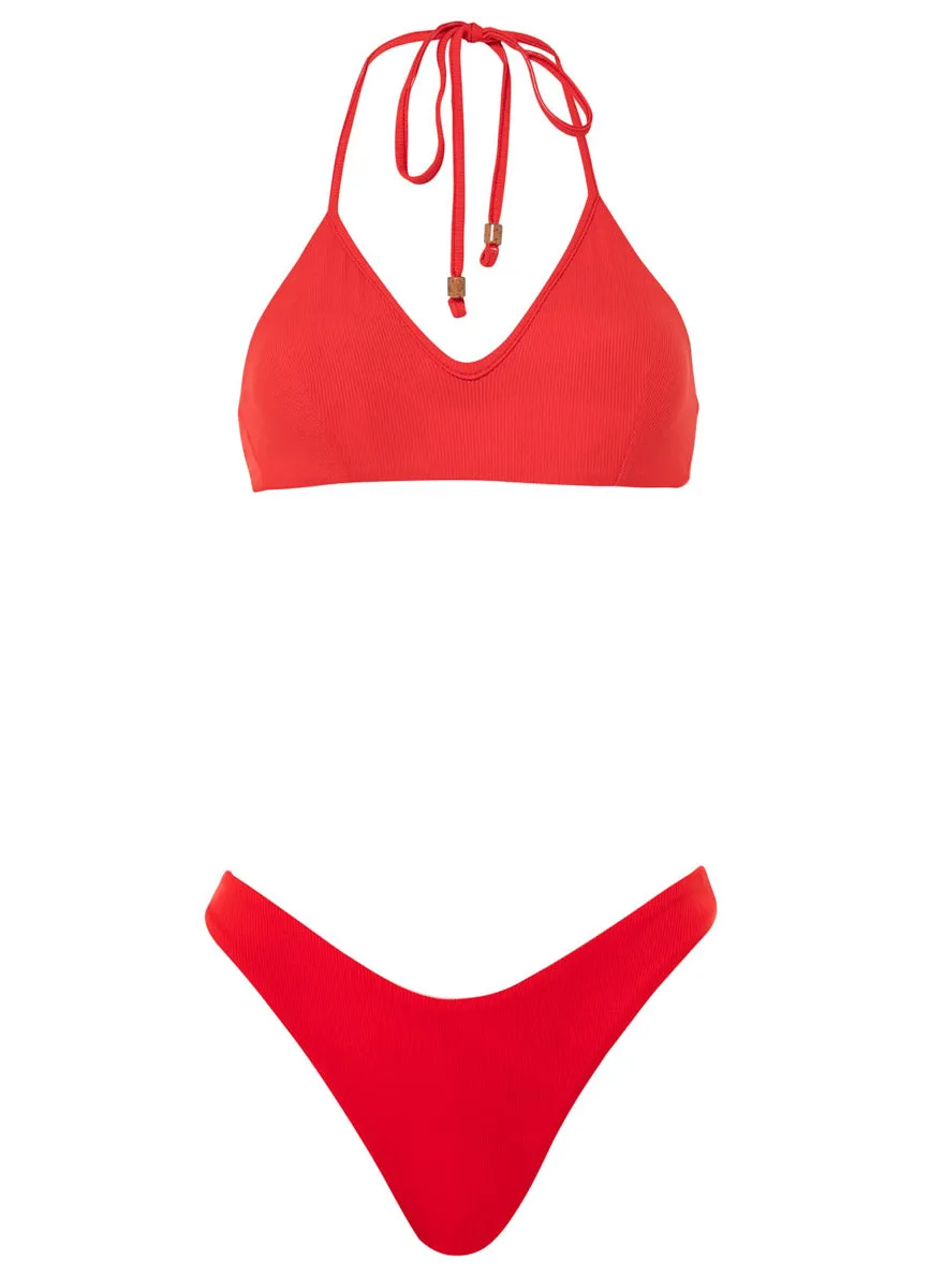 Maaji Scarlet Red Splendour High Leg Bikini Bottom