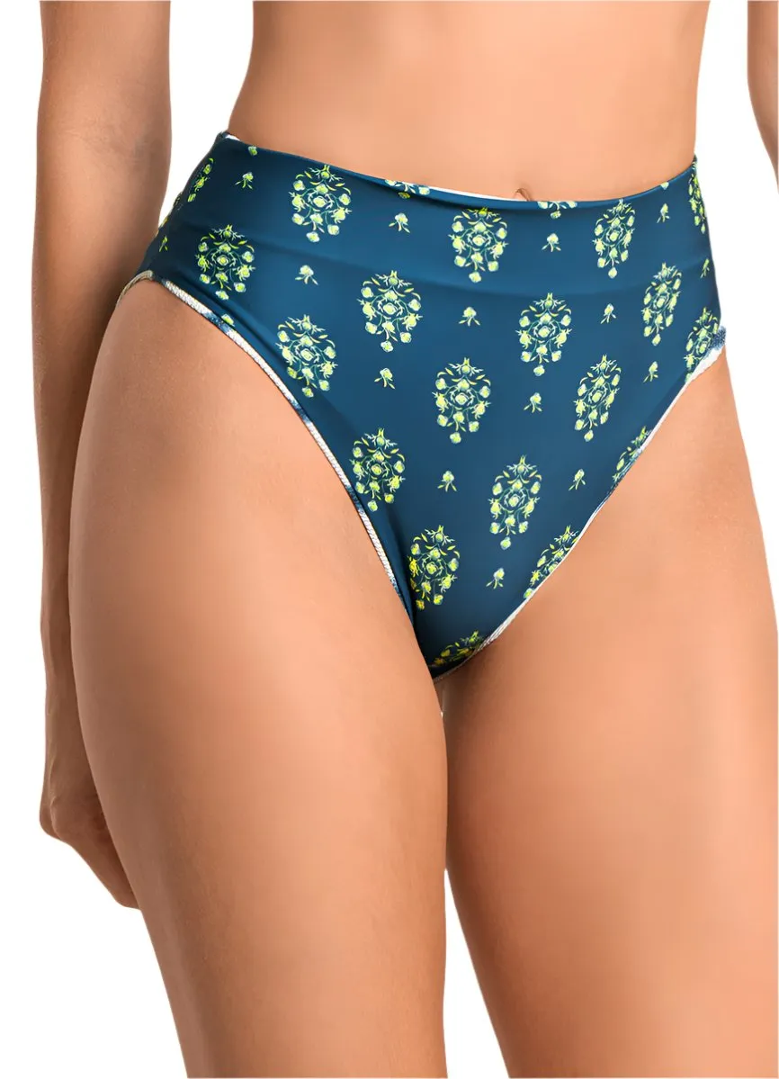 Maaji Shibori Suzy Q High Rise/High Leg Bikini Bottom
