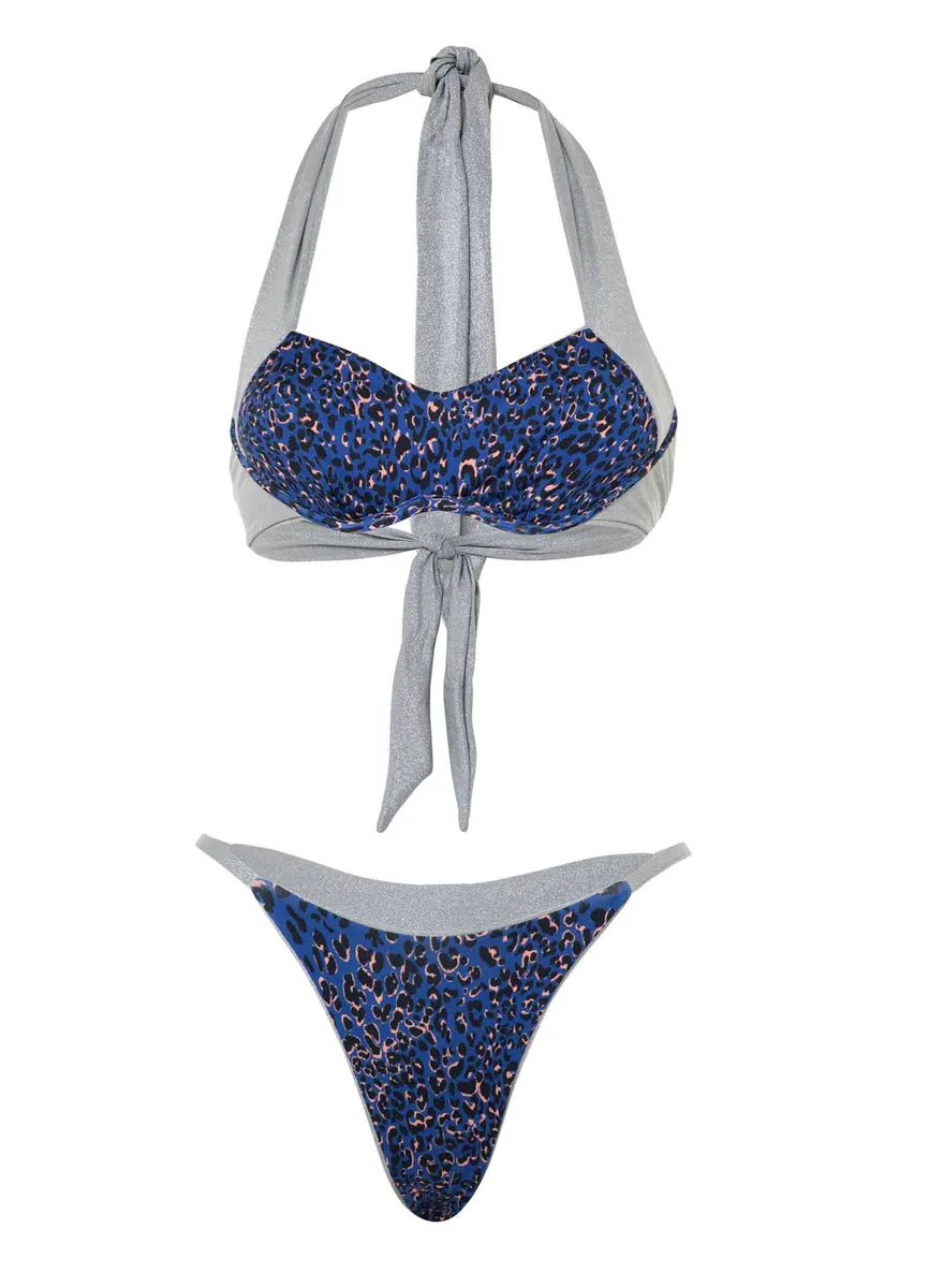 Maaji Silver Shine Micro Midi Single Strap Bikini Bottom