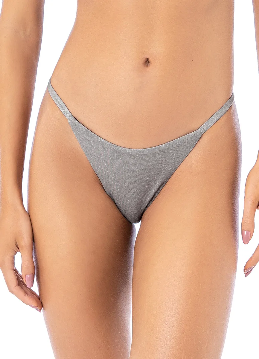 Maaji Silver Shine Micro Midi Single Strap Bikini Bottom