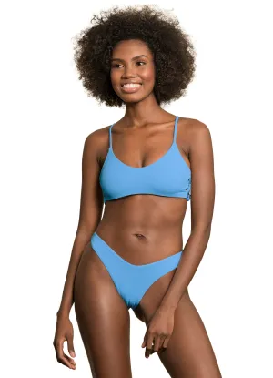 Maaji Stone Blue Gliter Sporty Bralette Bikini Top