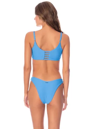 Maaji Stone Blue Splendour Regular Rise Thin Side Bikini Bottom