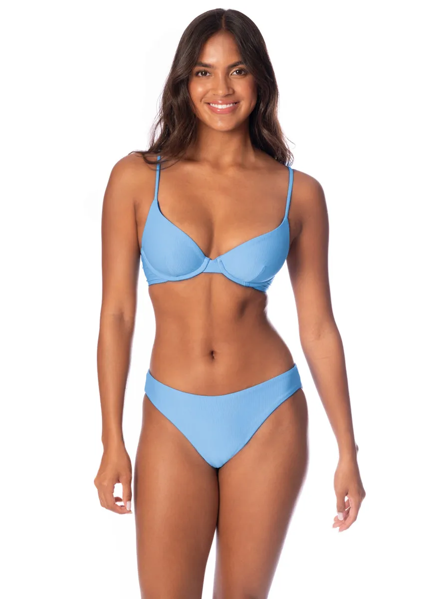 Maaji Stone Blue Sublimity Regular Rise Classic Bikini Bottom