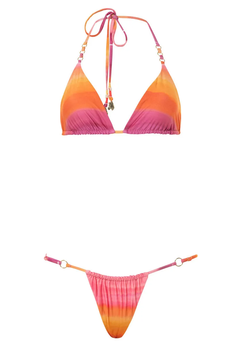 Maaji Sunrise Dye Balmy Rings Sliding Triangle Bikini Top