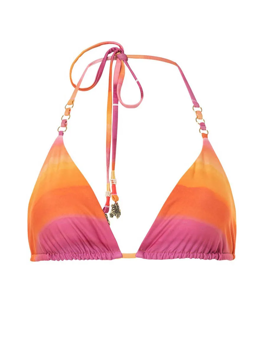 Maaji Sunrise Dye Balmy Rings Sliding Triangle Bikini Top