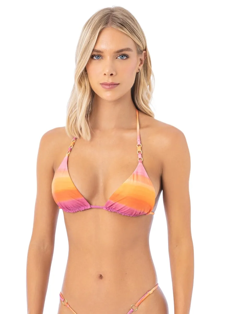 Maaji Sunrise Dye Balmy Rings Sliding Triangle Bikini Top