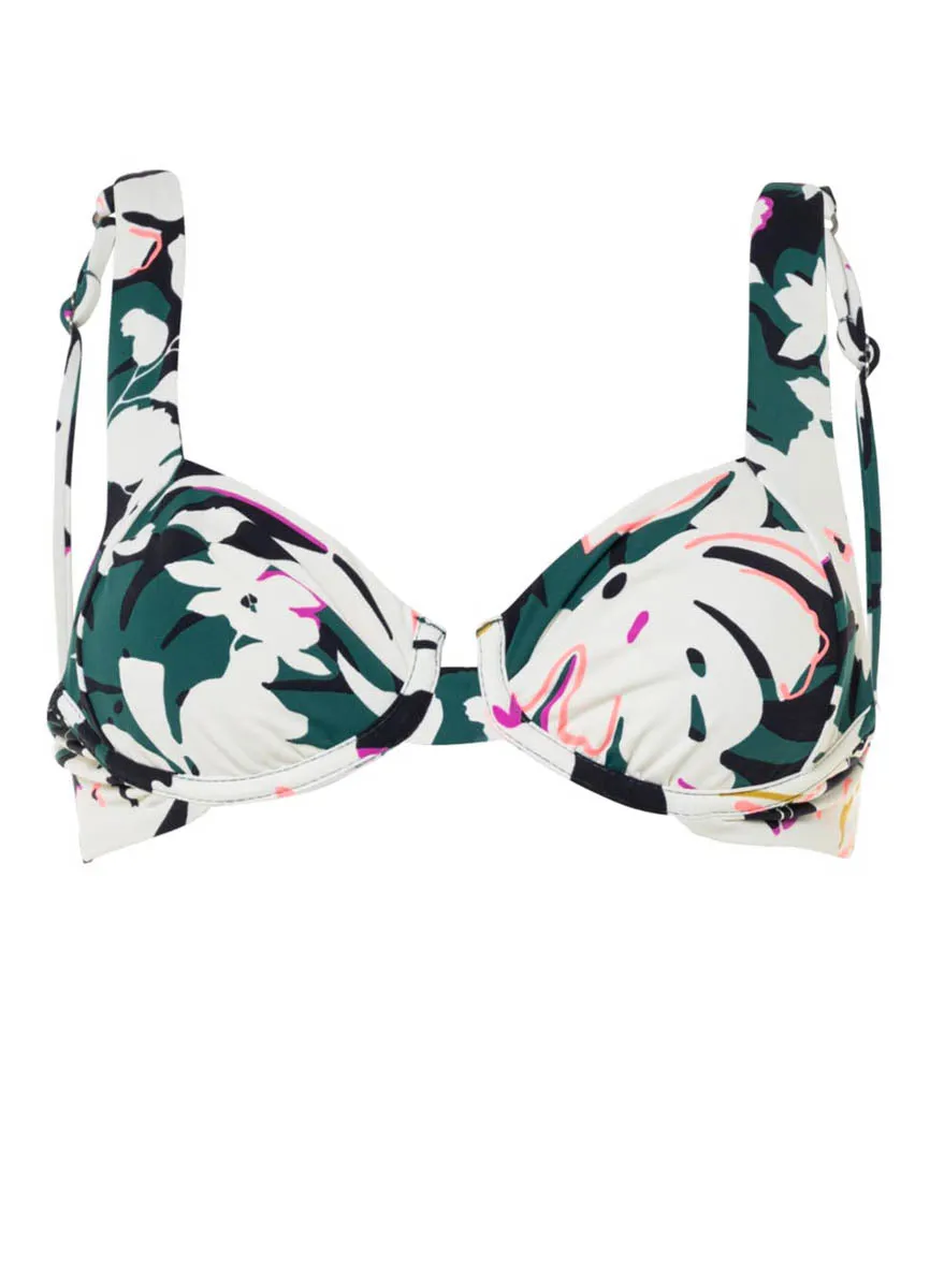Maaji Tropical Leaves Archie Unmolded Underwire Bikini Top