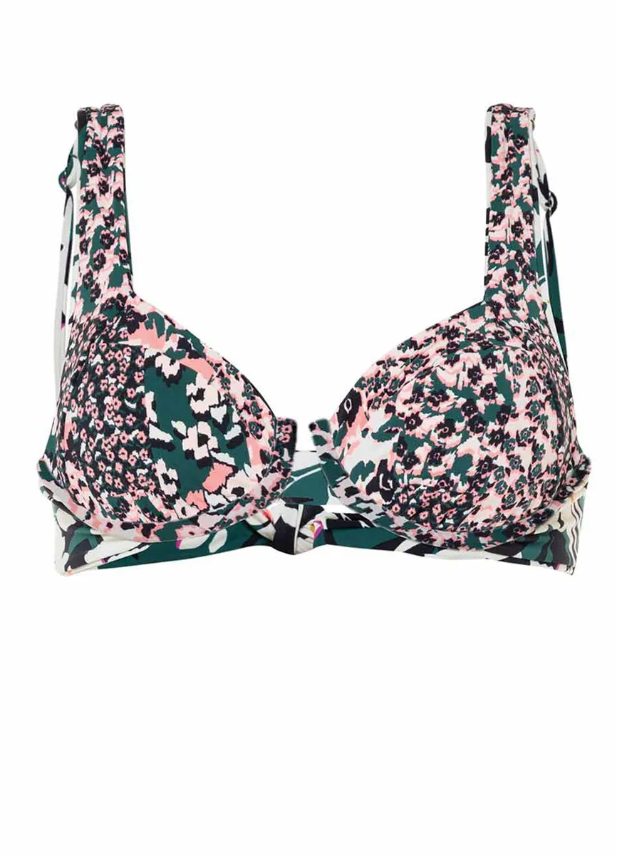 Maaji Tropical Leaves Archie Unmolded Underwire Bikini Top