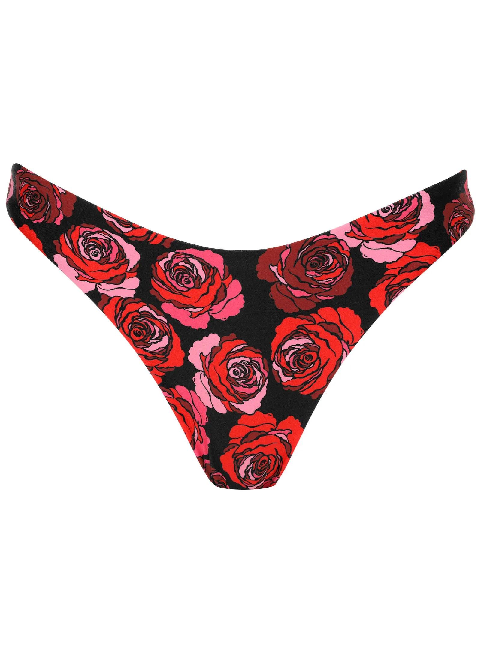 Malibu High Leg Scoop - Rose Garden